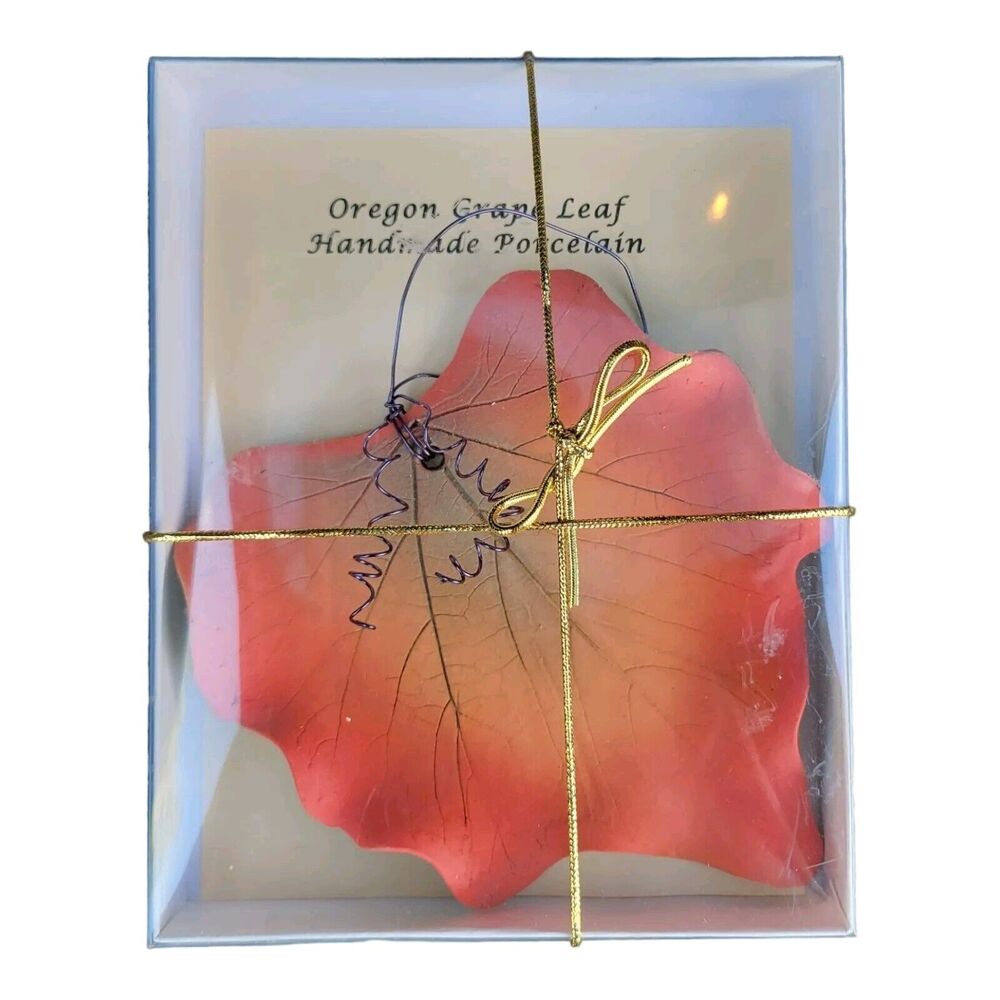 Oregon Grape Leaf Handmade Porcelain "Dorothy Steele" Portland, Oregon